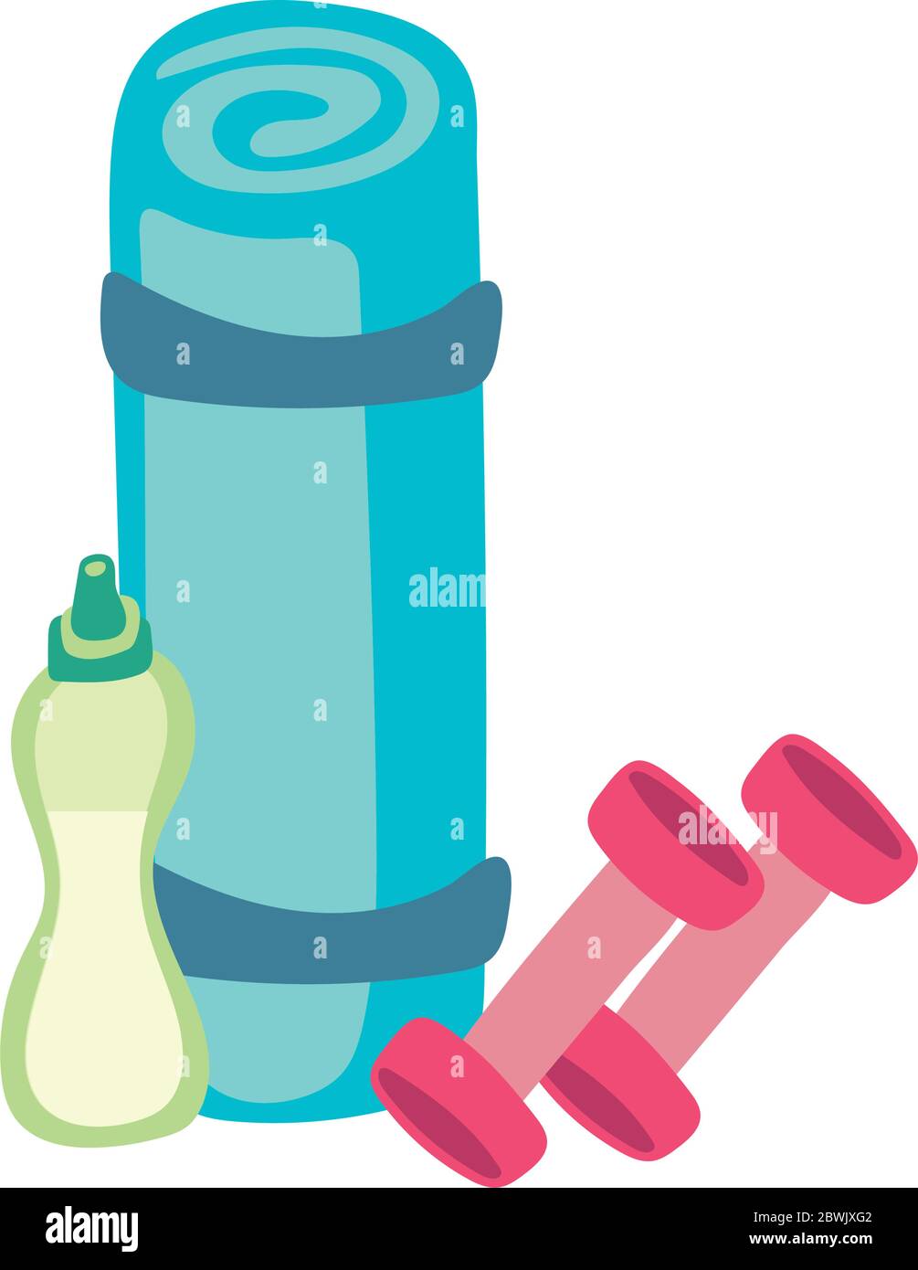 gym equipment things flat style Stock Vector Image & Art - Alamy
