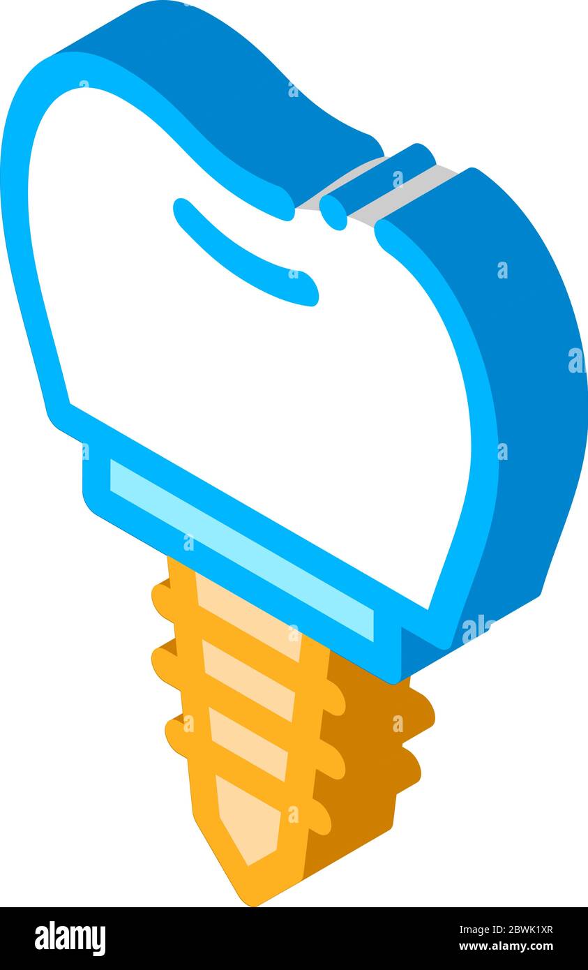Dentist Stomatology Tooth Implant isometric icon vector illustration ...