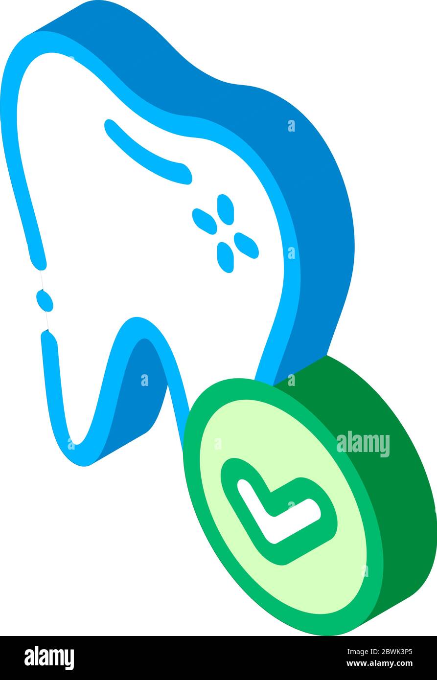 Dentist Stomatology Healthy Tooth isometric icon vector illustration ...