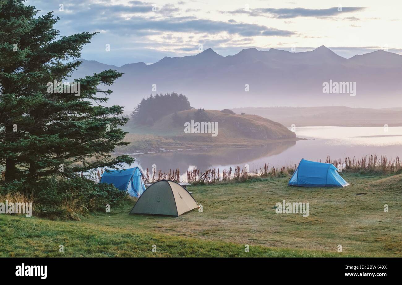 Camping By River High Resolution Stock Photography And Images Alamy