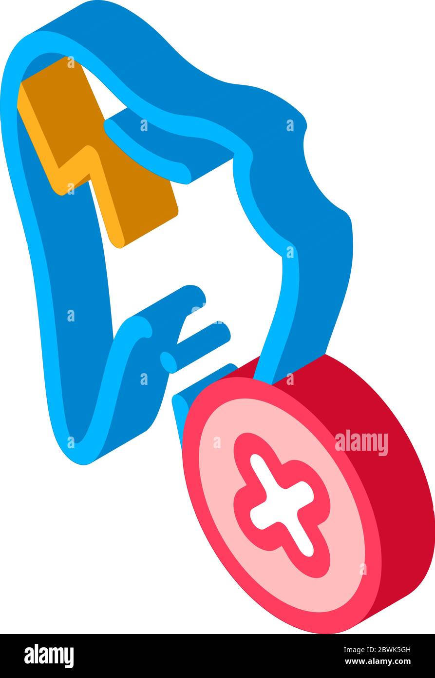 Dentist Stomatology Unhealthy Tooth isometric icon vector illustration ...