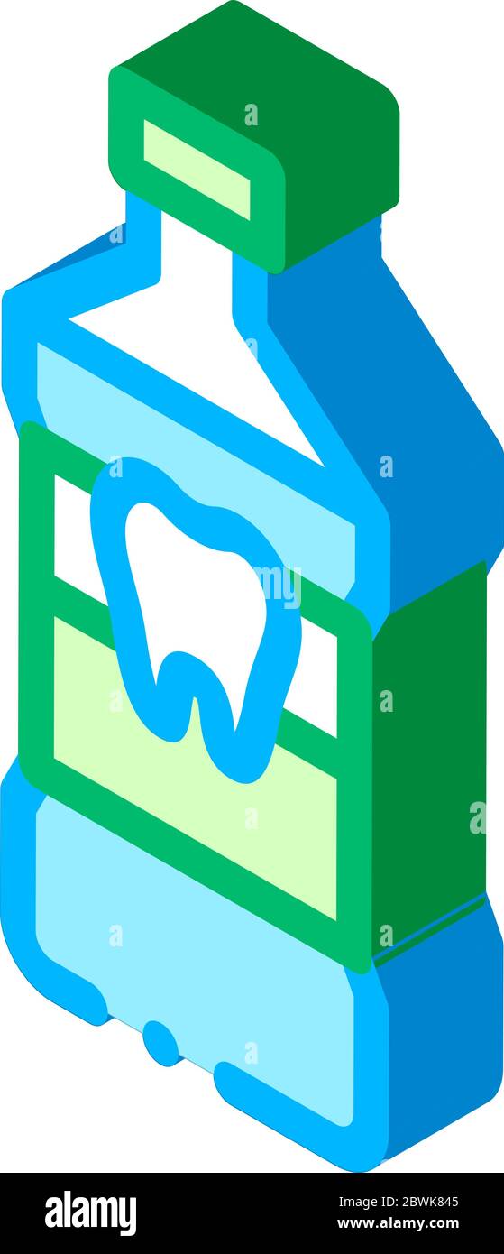 Stomatology Dentist Tooth Wash isometric icon vector illustration Stock ...