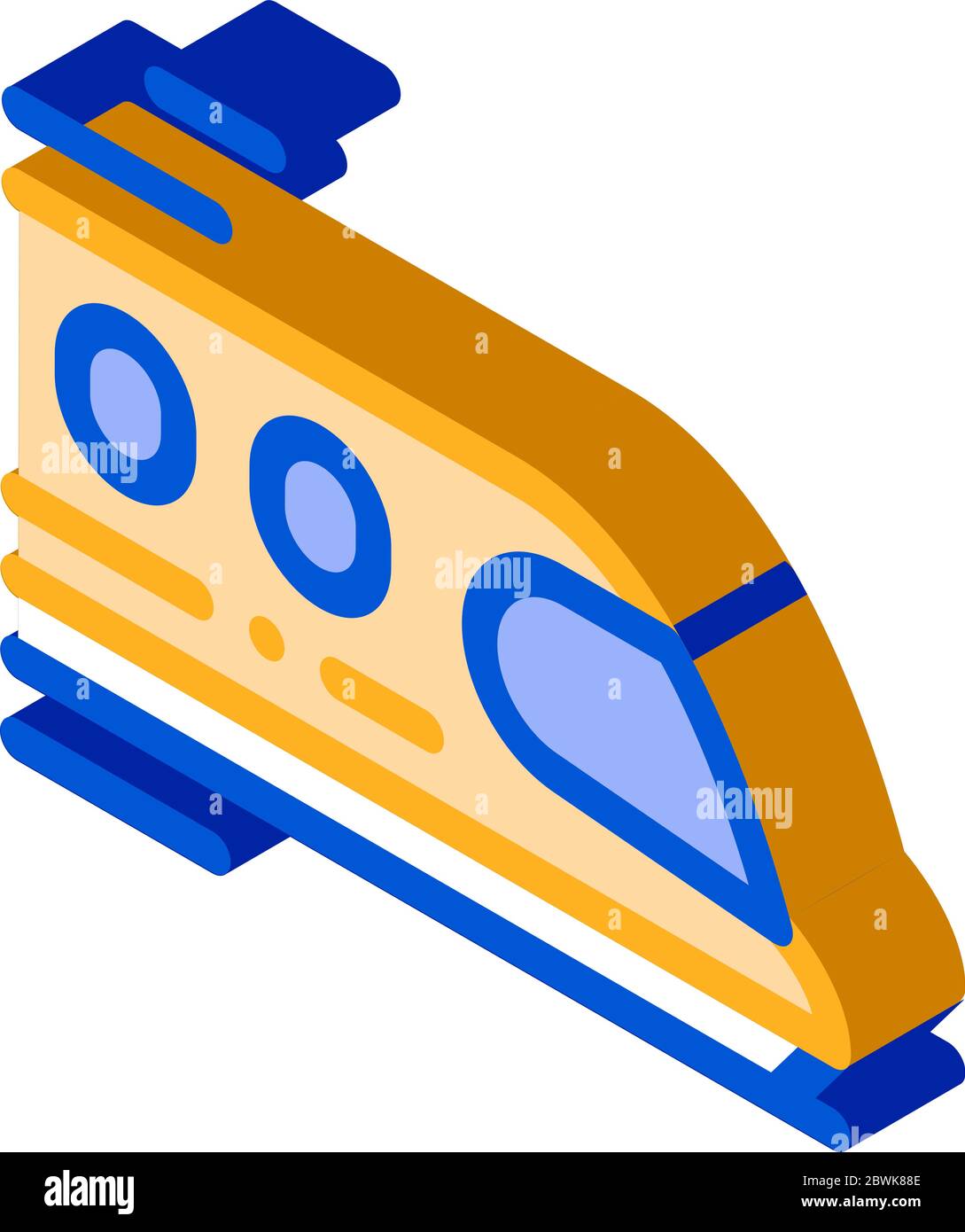 Public Transport Train isometric icon vector illustration Stock Vector ...
