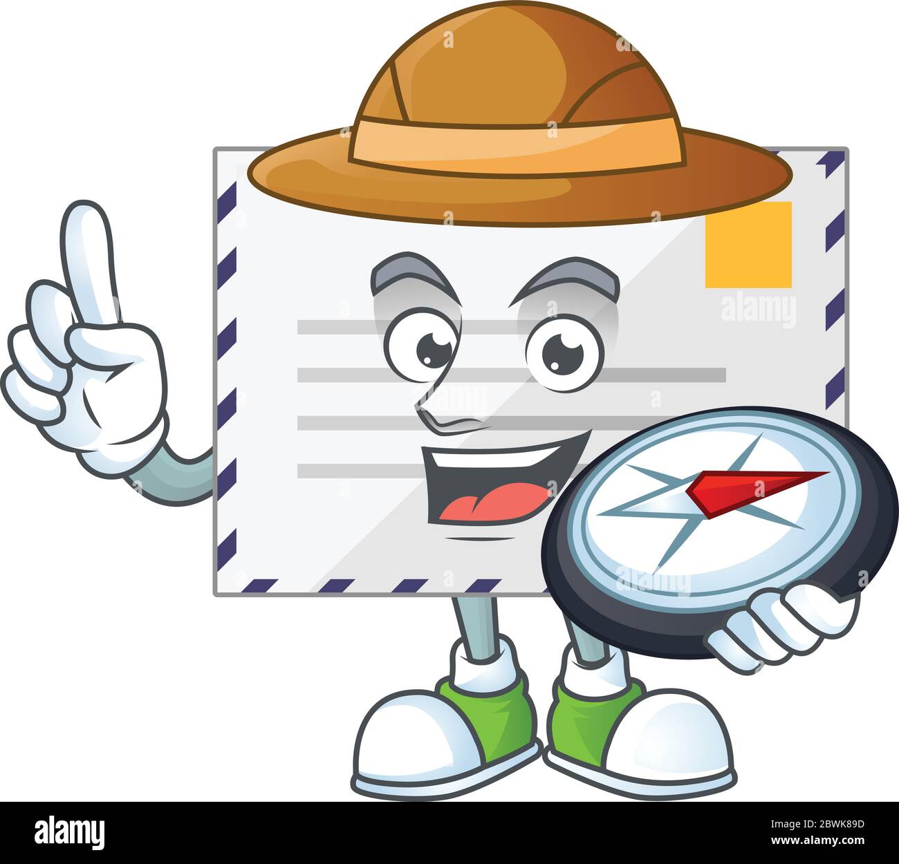 Experience Explorer Of Letter Cartoon Character Style Using Compass Experience Explorer Of Letter Cartoon Character Style Using Compass