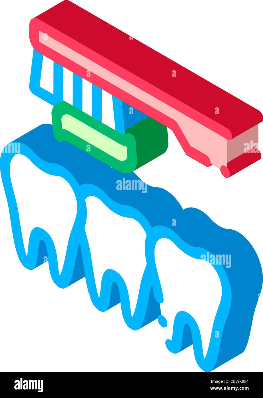 Dentist Teeth Cleaning isometric icon vector illustration Stock Vector
