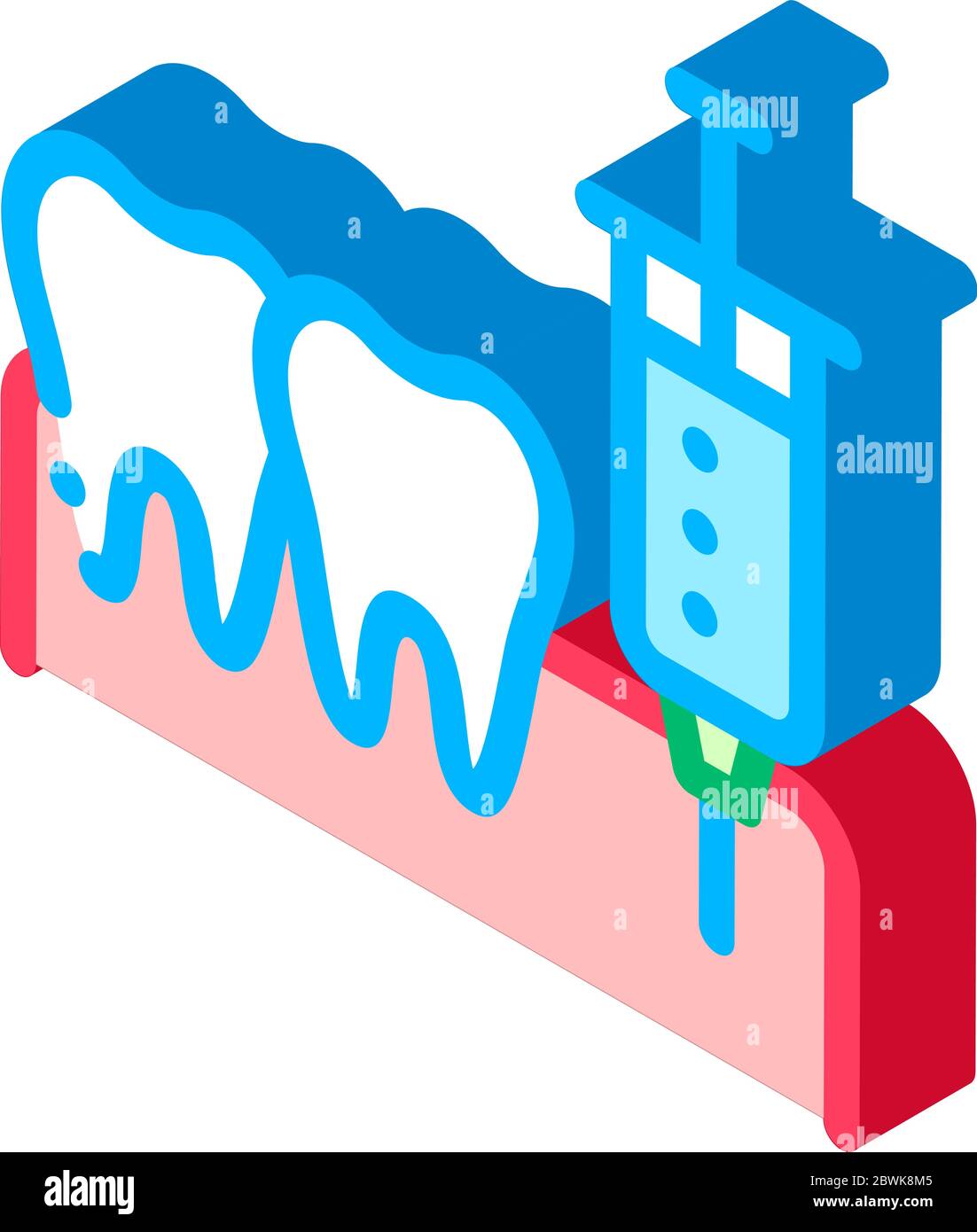 Stomatology Anesthesia Injection isometric icon vector illustration ...