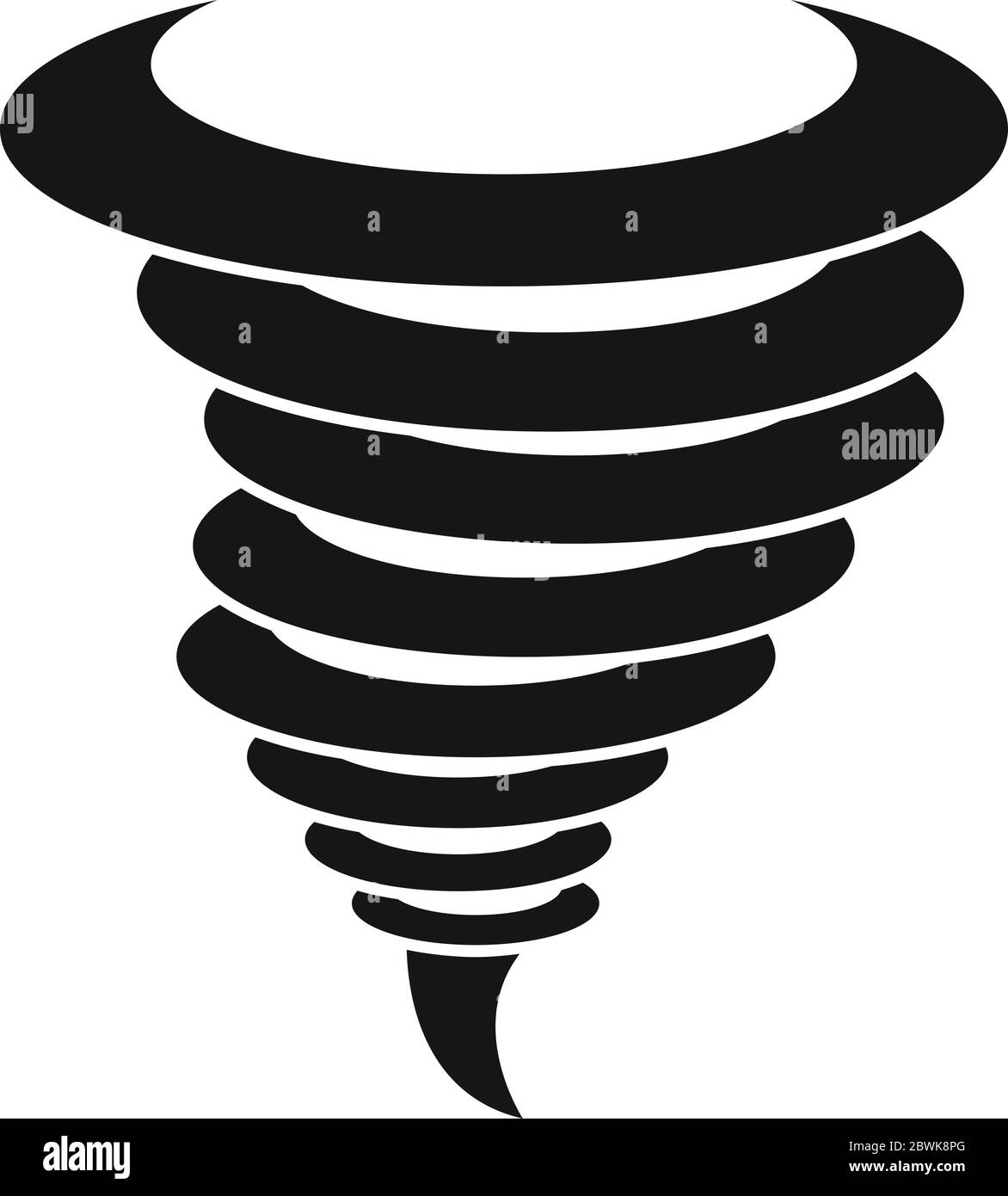 Wind tornado icon. Simple illustration of wind tornado vector icon for ...
