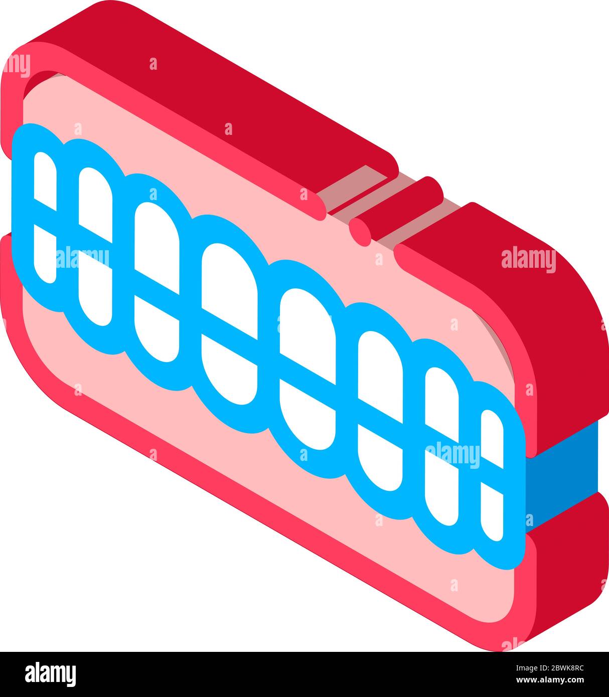 Set Of False Teeth Stomatology isometric icon vector illustration Stock ...
