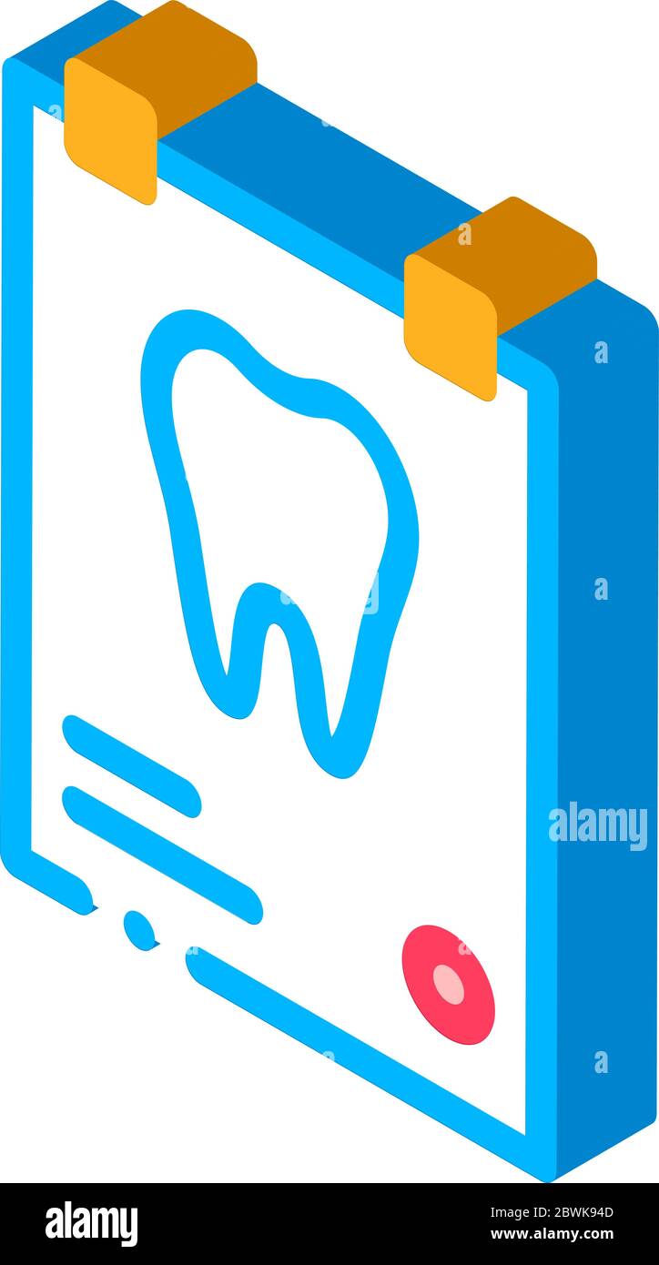 Dental X-ray Image Stomatology isometric icon vector illustration Stock ...