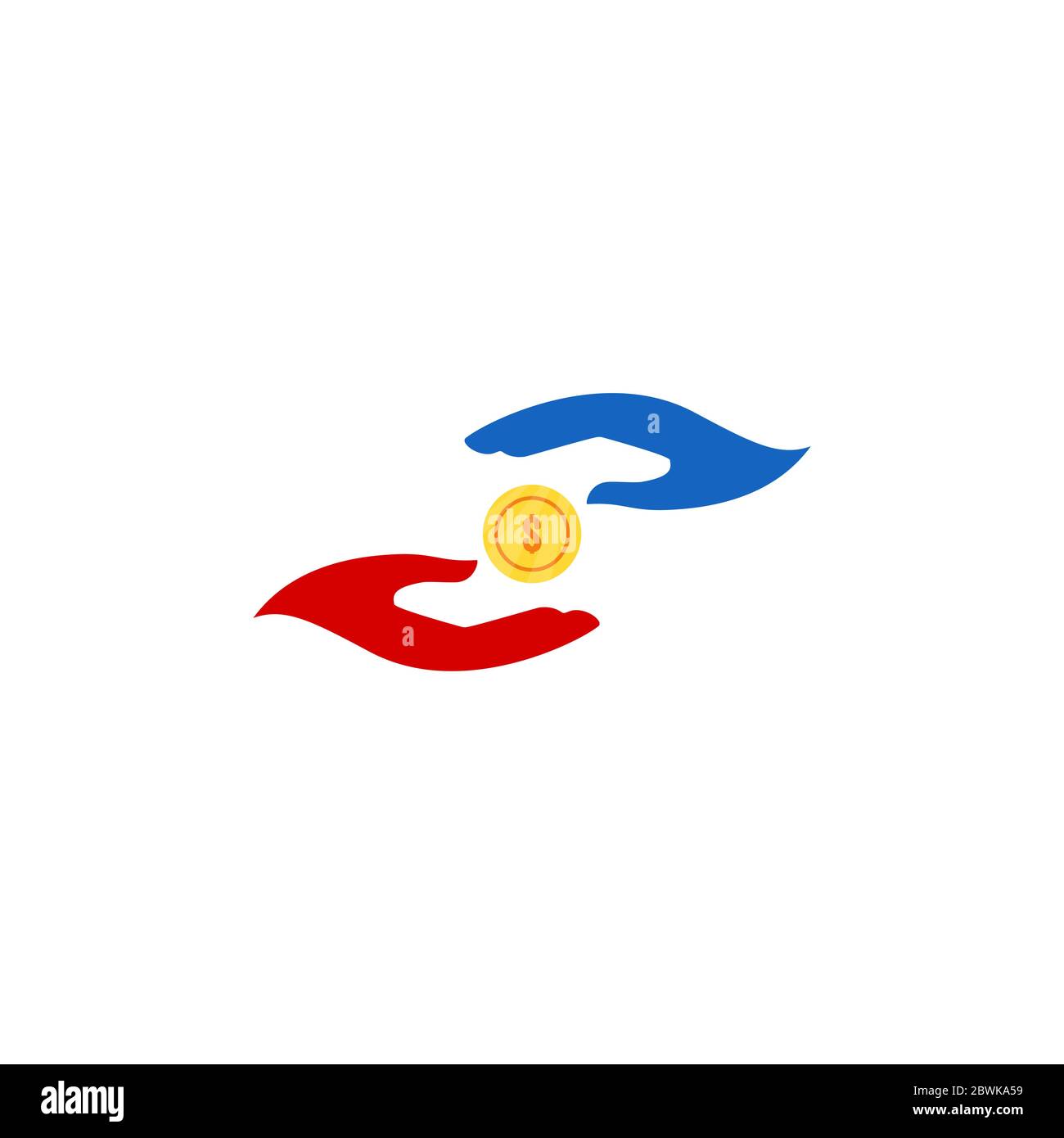hand care coin vector design template illustration Stock Vector
