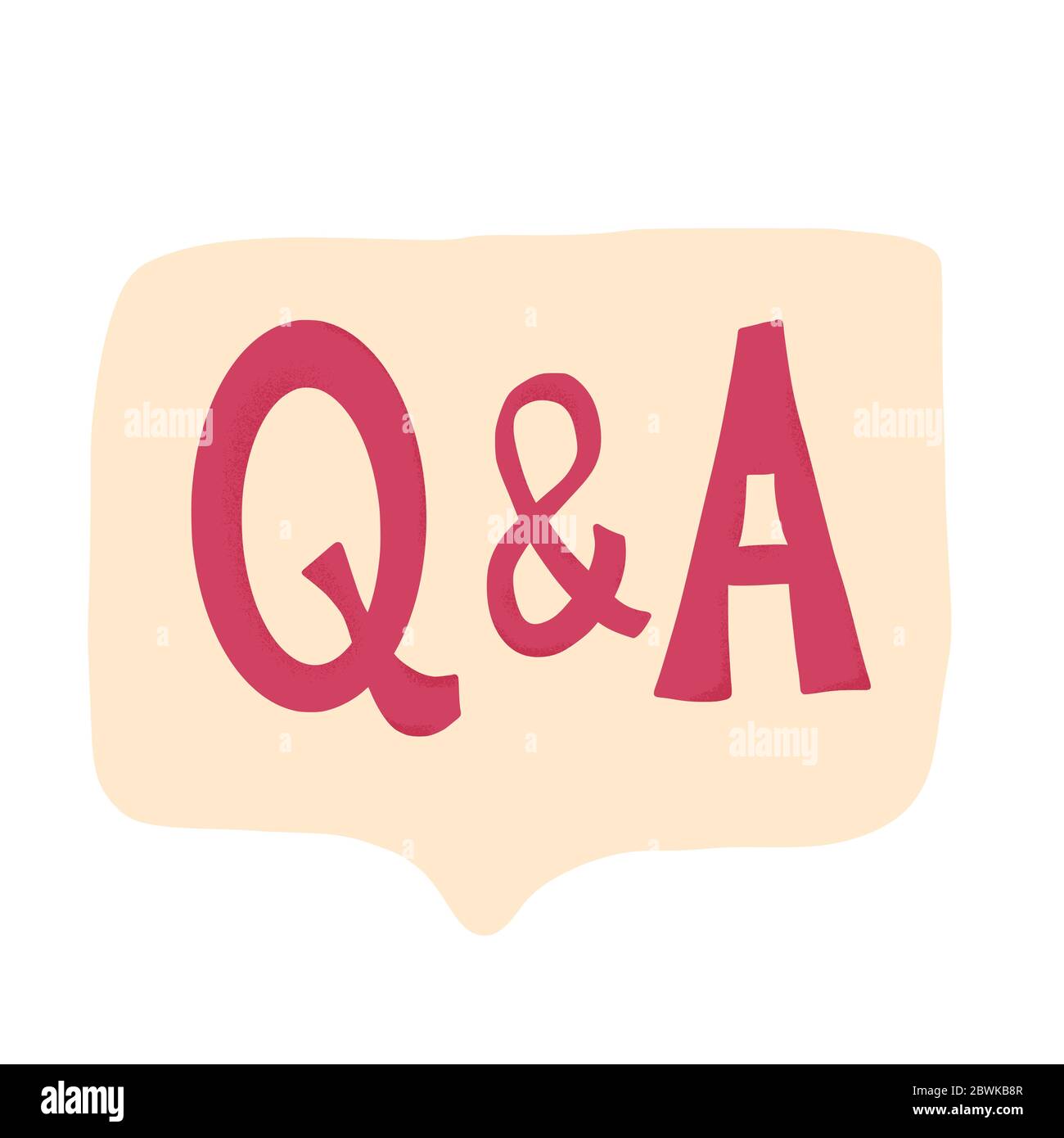 Q and A text emblem. Question & Answer. Vector           illustration. Stock Vector