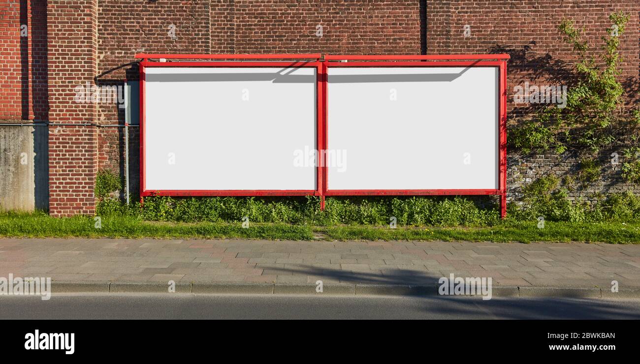 Billboard advertising space mock-up template background for outdoor advertising and advertising Stock Photo