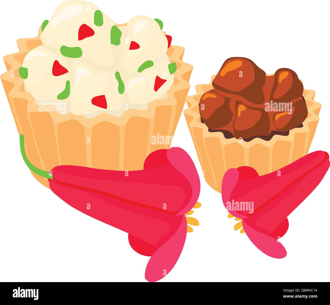 Traditional cupcake icon, isometric style Stock Vector