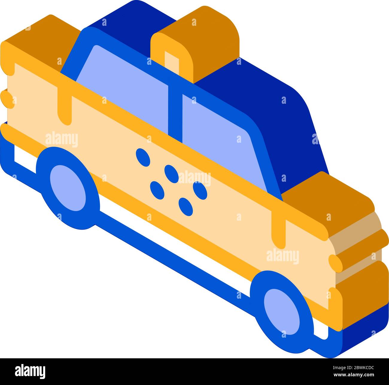 Public Transport Taxi Car Cab isometric icon vector illustration Stock ...