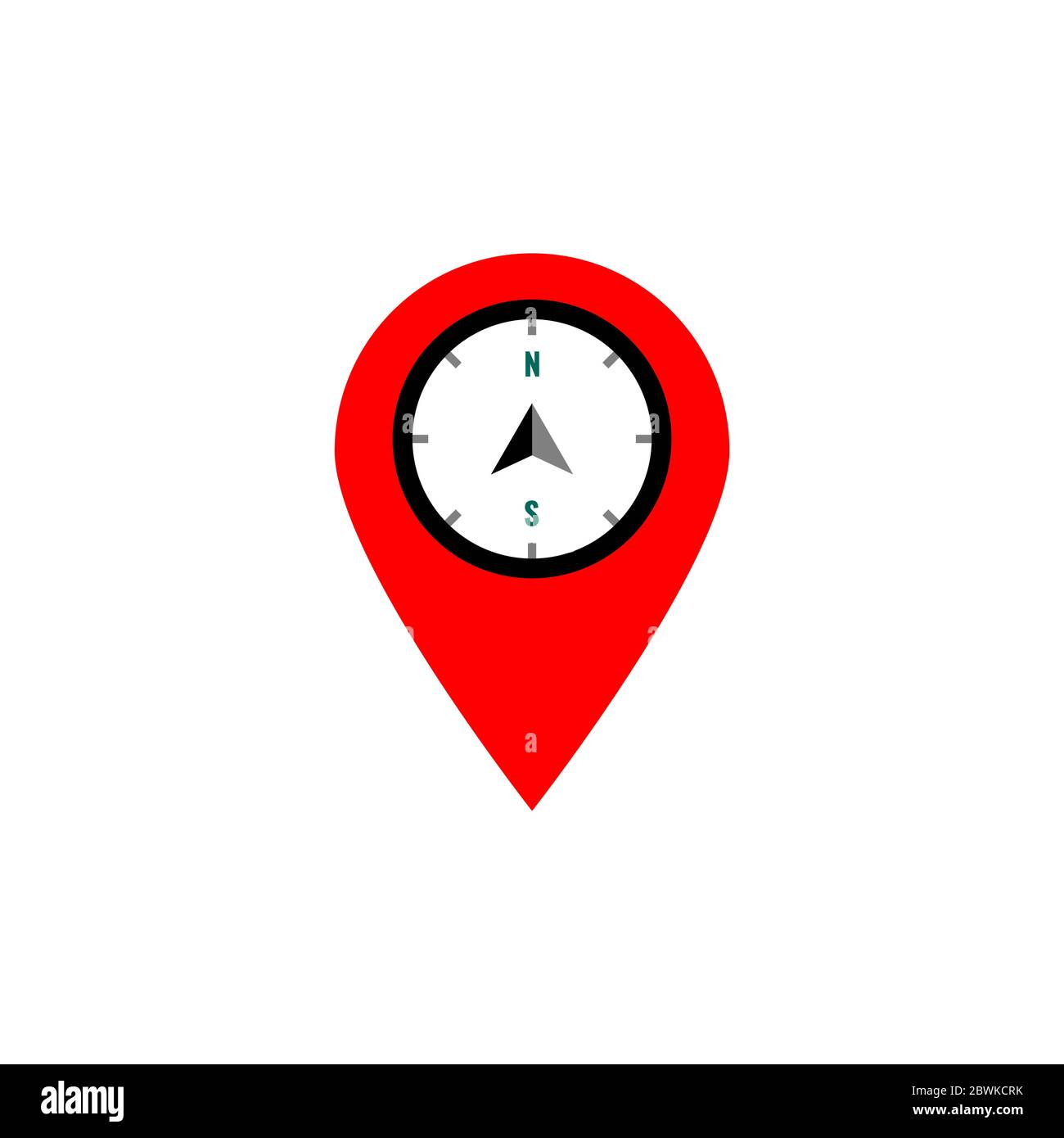 campass map pointer vector design template illustration Stock Vector