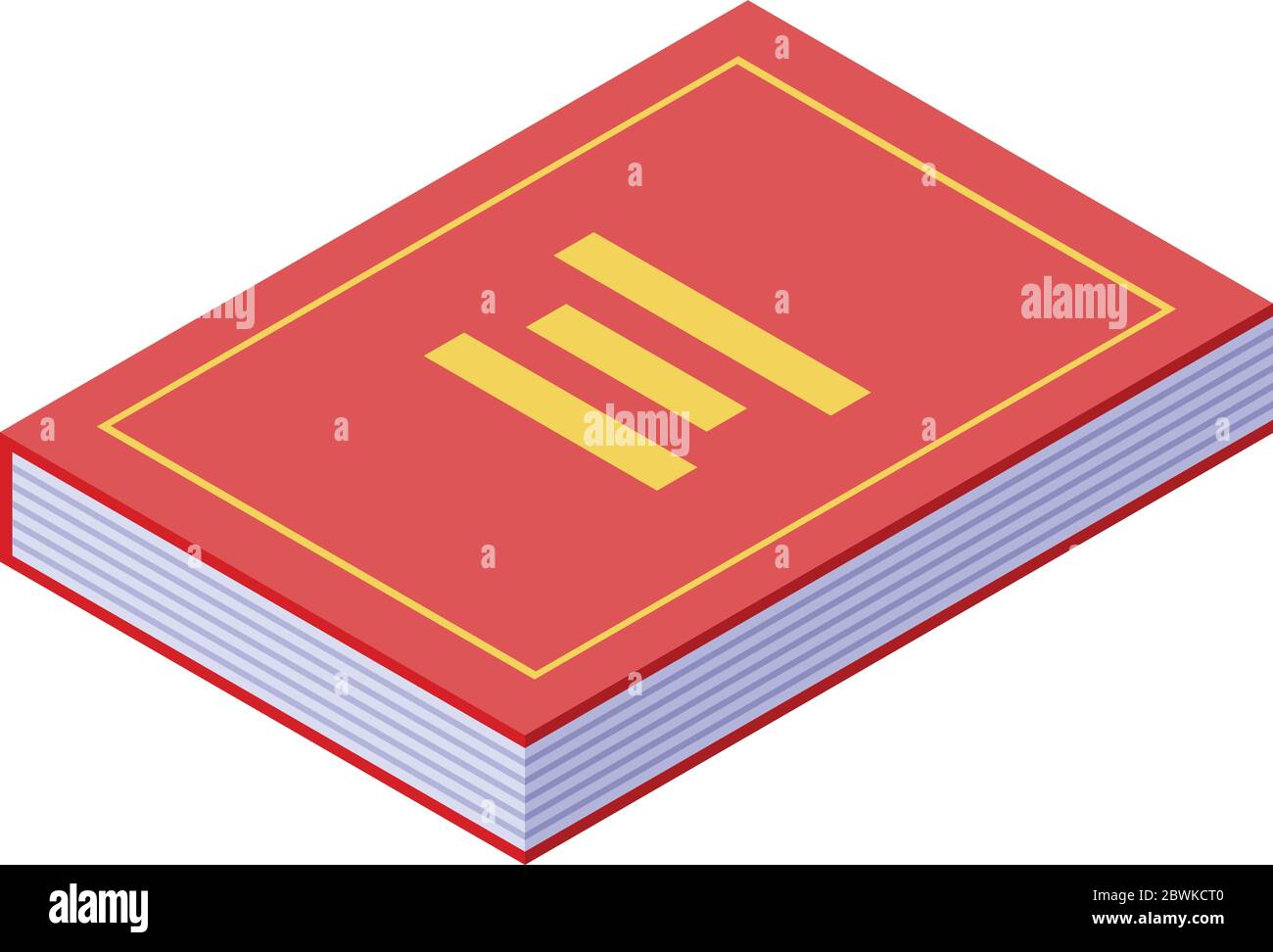 Judge book icon, isometric style Stock Vector
