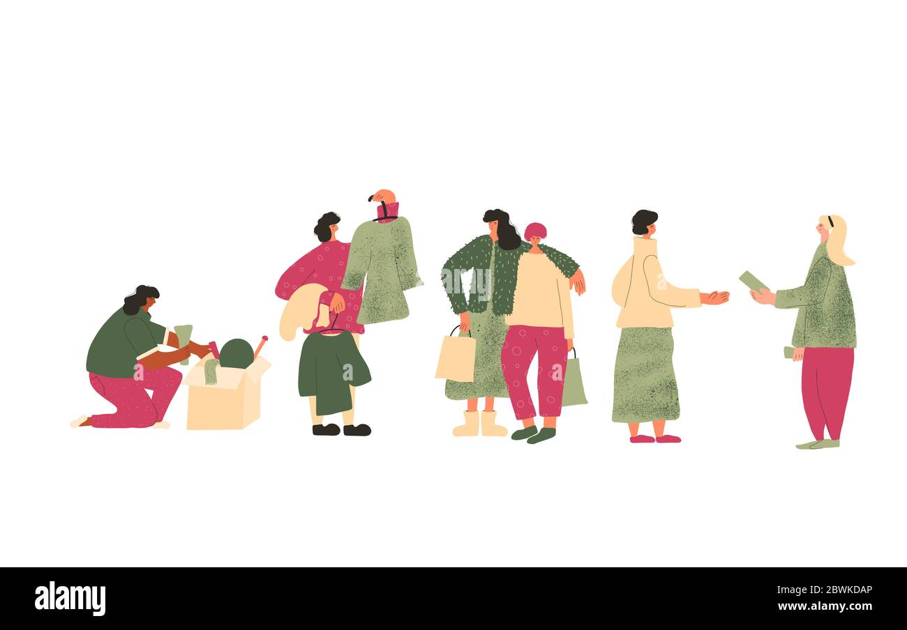 Man looking at woman clothes Stock Vector Images - Page 2 - Alamy