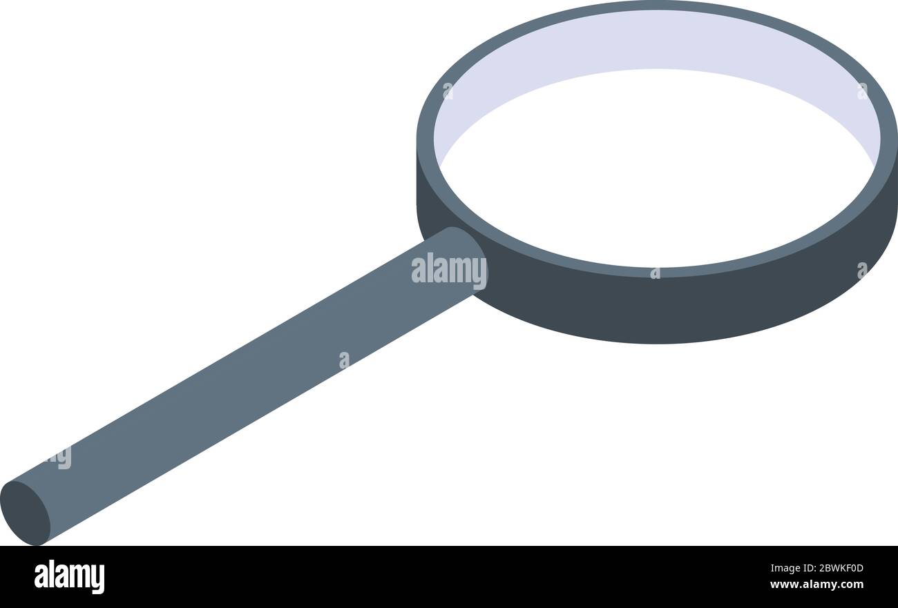 Magnifying glass icon, isometric style Stock Vector Image & Art - Alamy