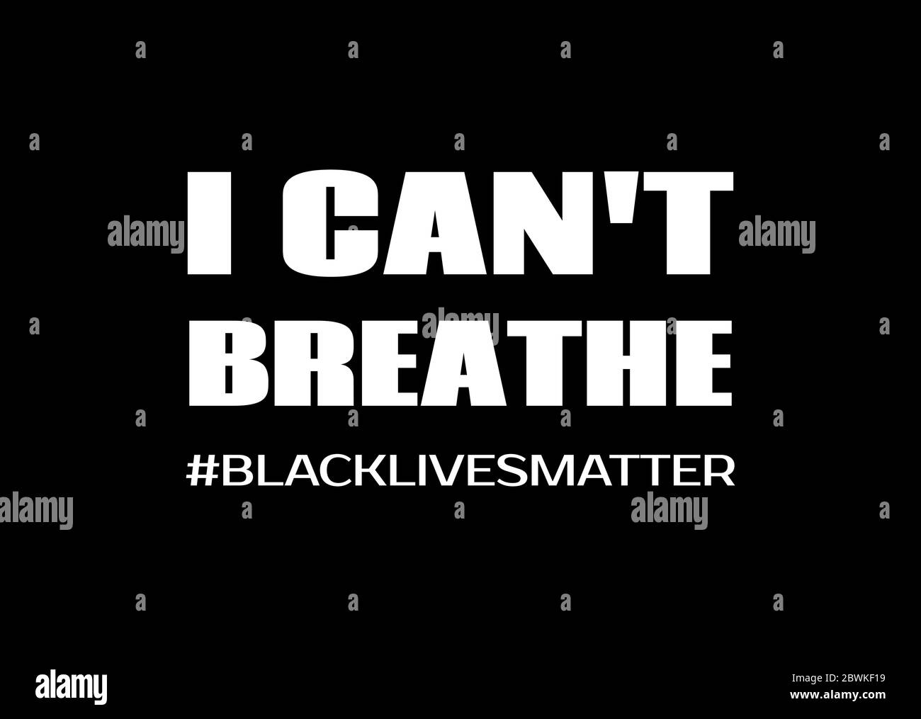I can't breathe. Black lives matter. Vector poster against racism Stock Vector