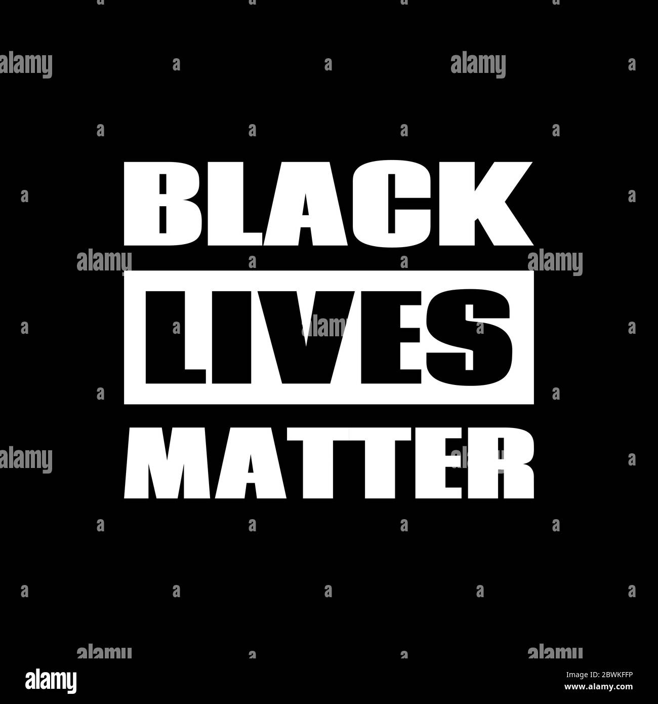 Black lives matter. Vector poster against racism Stock Vector