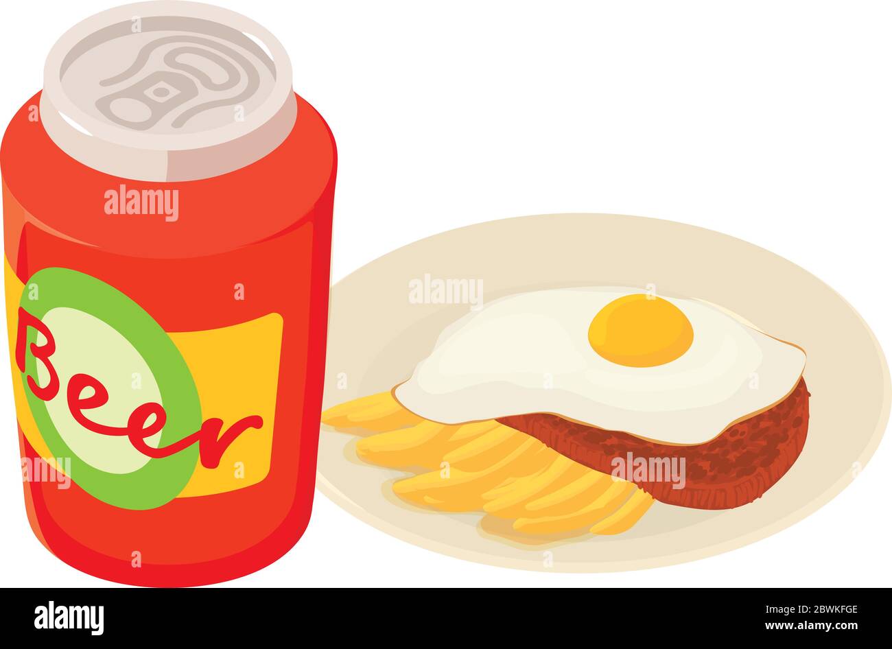 Belgian cuisine icon, isometric style Stock Vector