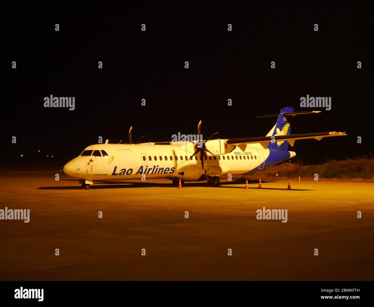 The airplane of Lao Airlines in Luang Prabang, Laos Stock Photo Alamy