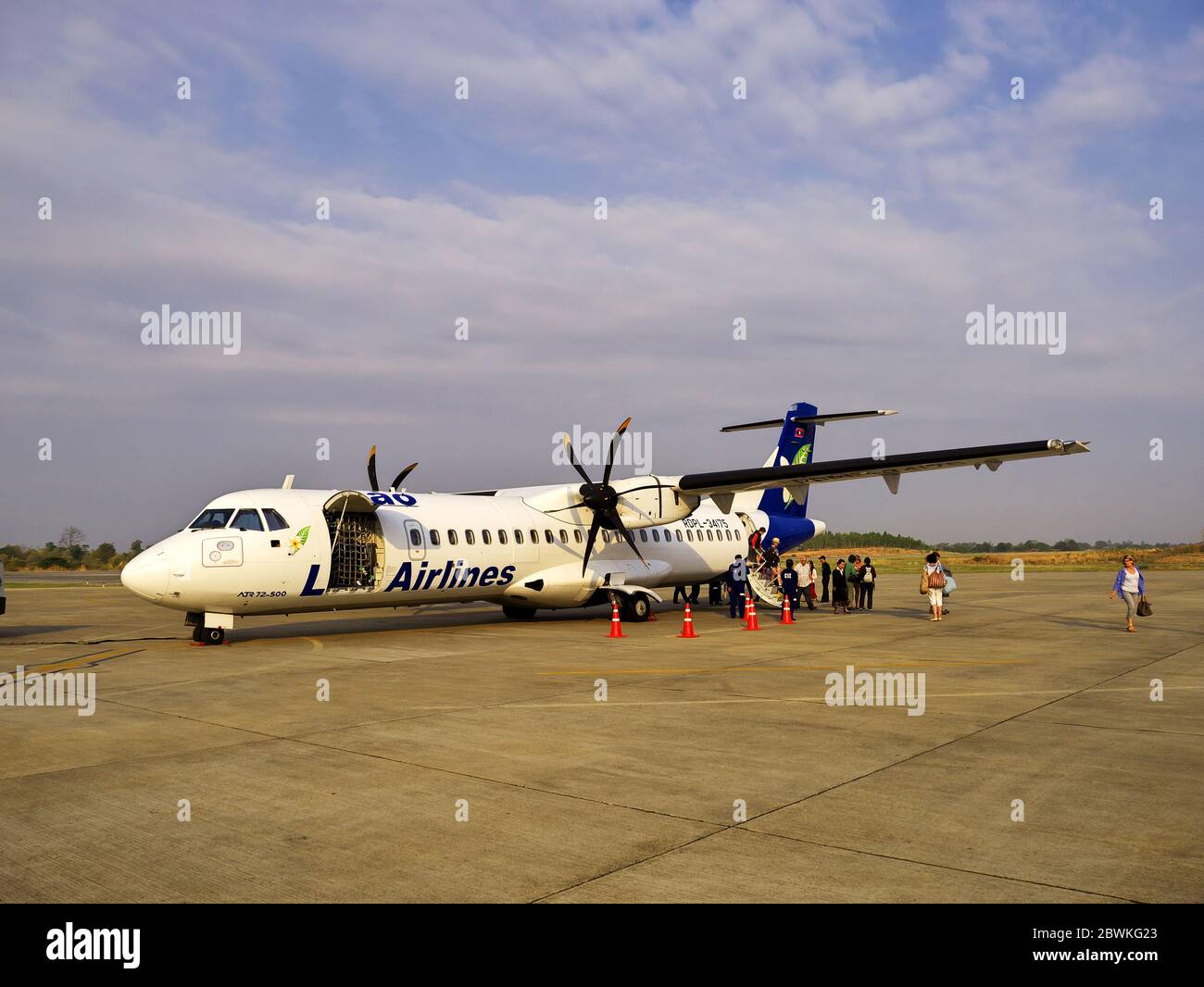 The airplane of Lao Airlines in Luang Prabang, Laos Stock Photo Alamy