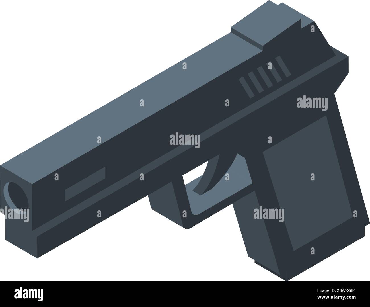 Gun icon, isometric style Stock Vector