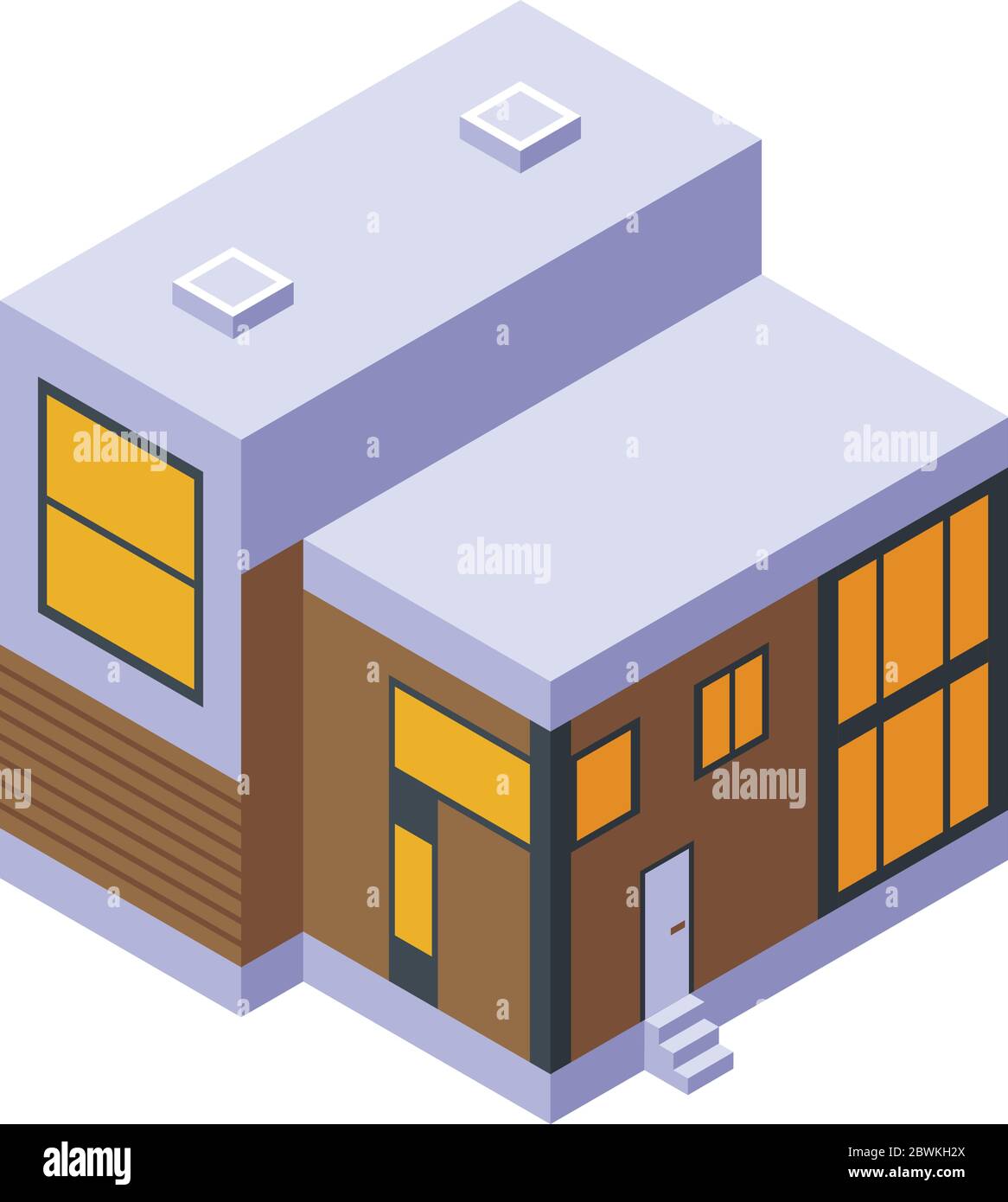 Summer cottage icon, isometric style Stock Vector
