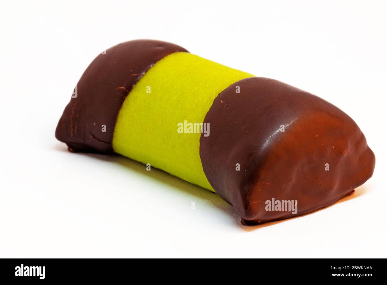 pastry called vacuum cleaner or punch roll with chocolate and marzipan  Stock Photo - Alamy