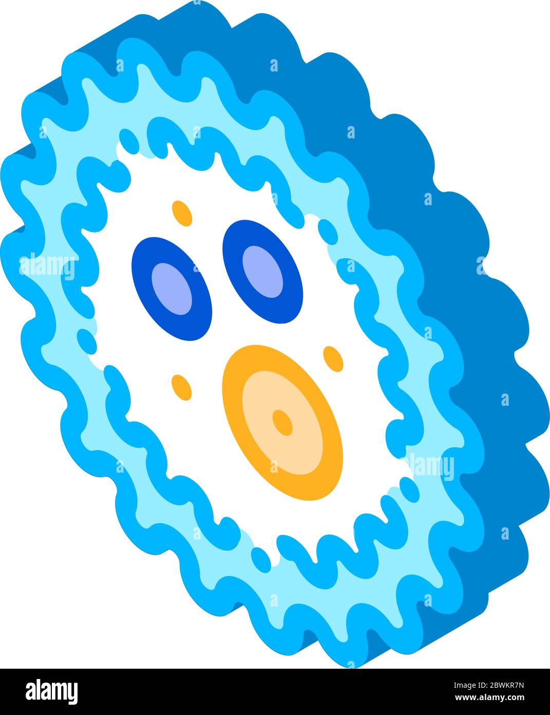 Microscopic Bacterium Microgerm isometric icon vector illustration Stock Vector
