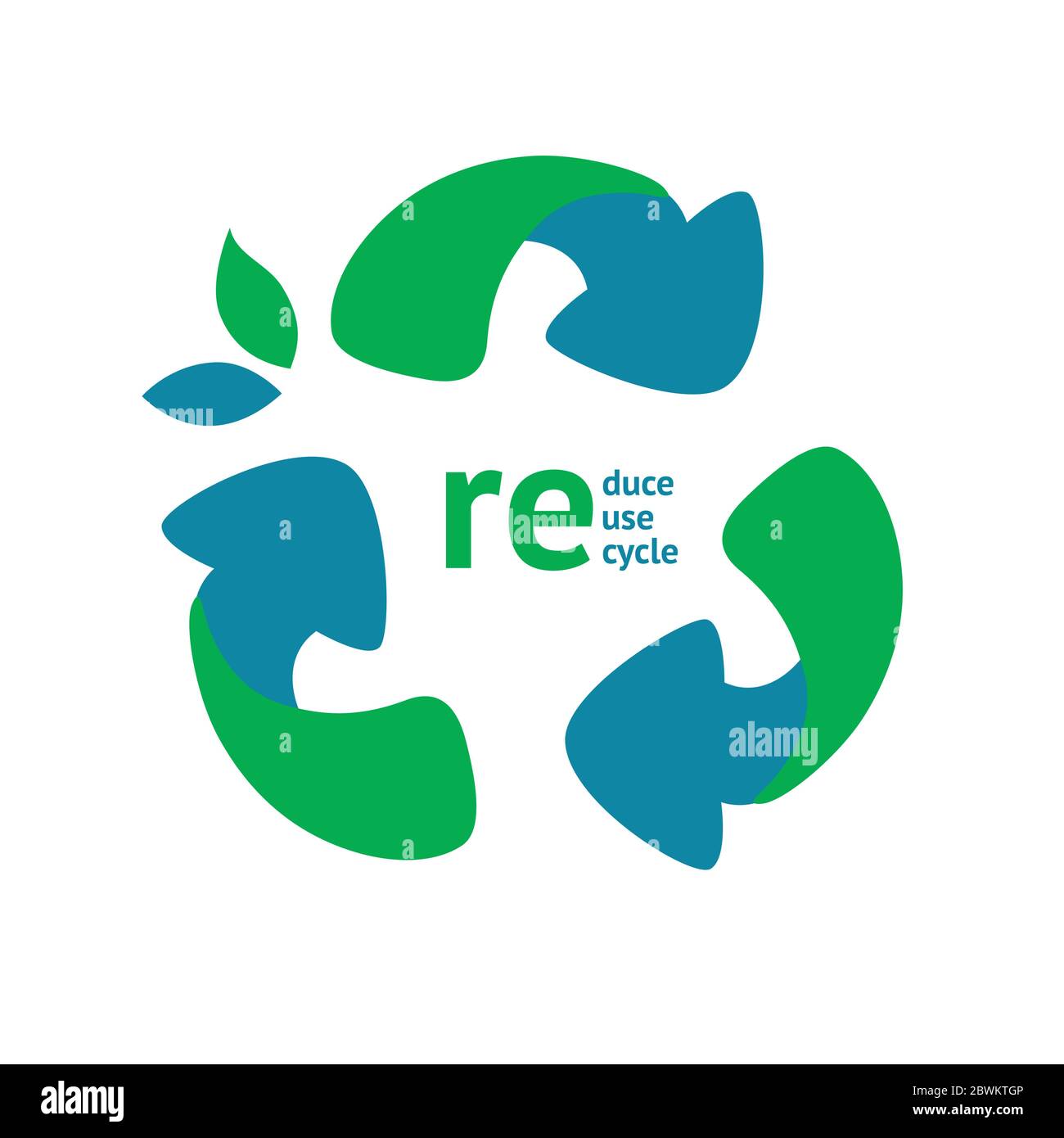 Zero waste icon. Symbol of recycling and reducing pollution. Vector