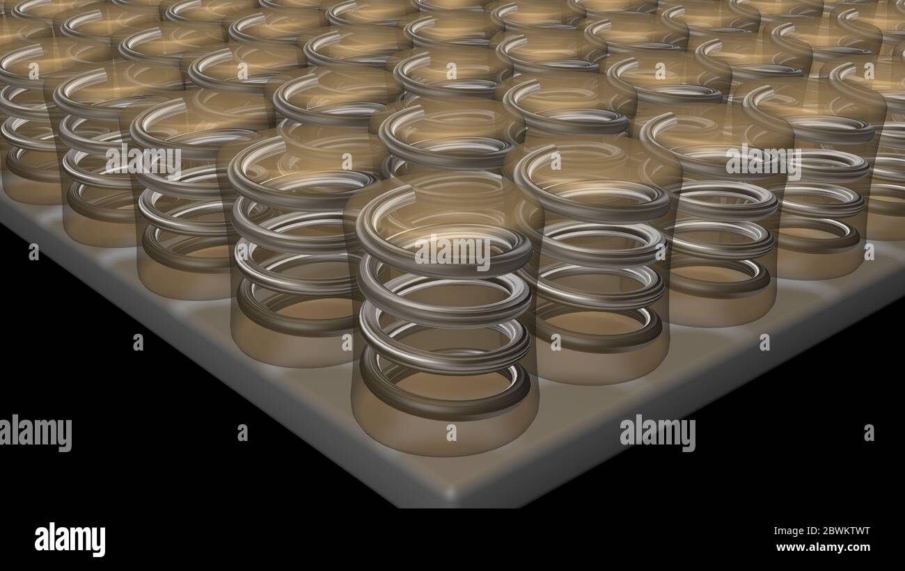 Mattress with springs , boxsprings inside . 3d rendering illustration Stock Photo Alamy