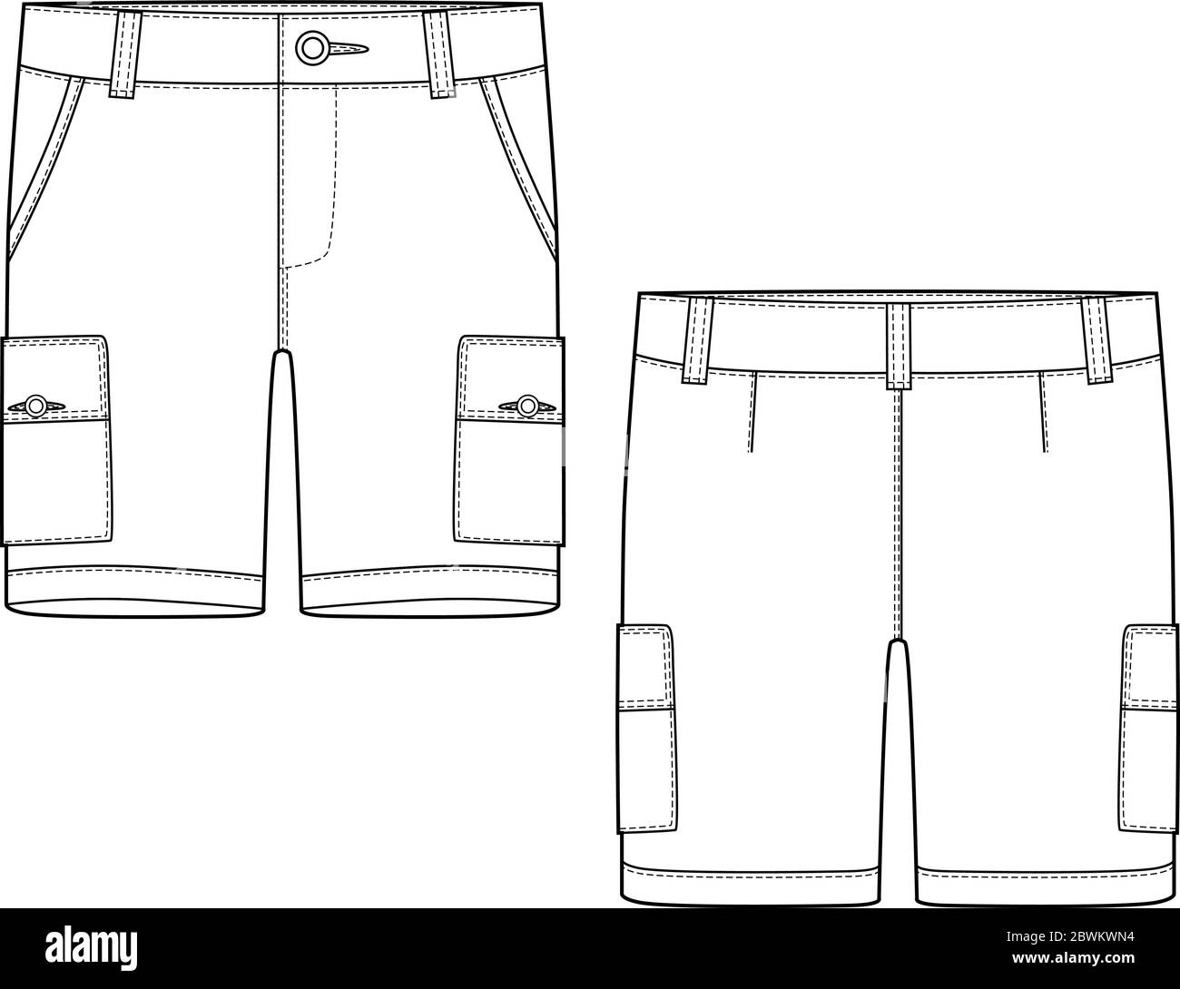 Khaki shorts Stock Vector Images Alamy