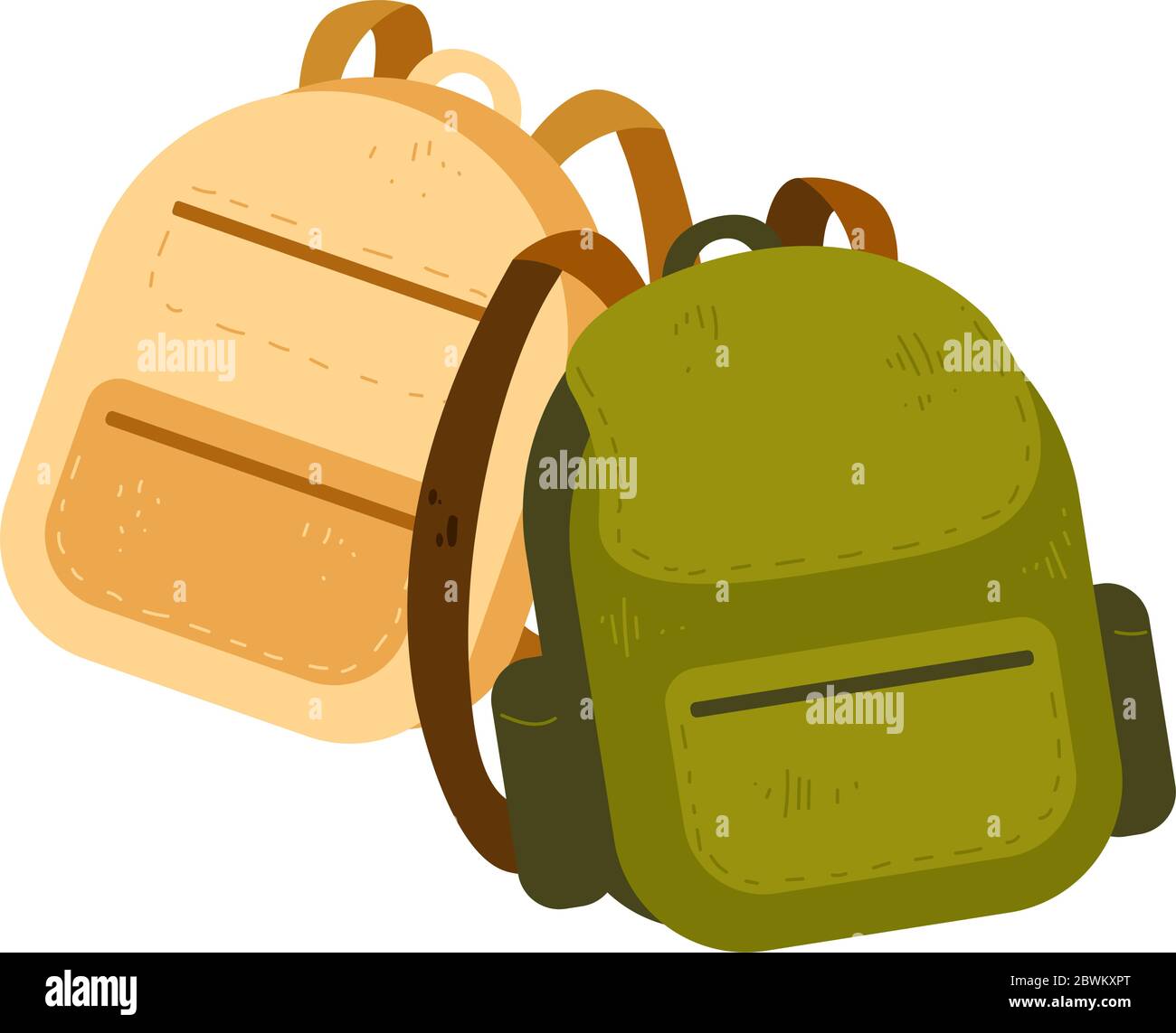Vector set of two backpack for tourism, travel Stock Vector Image & Art Alamy