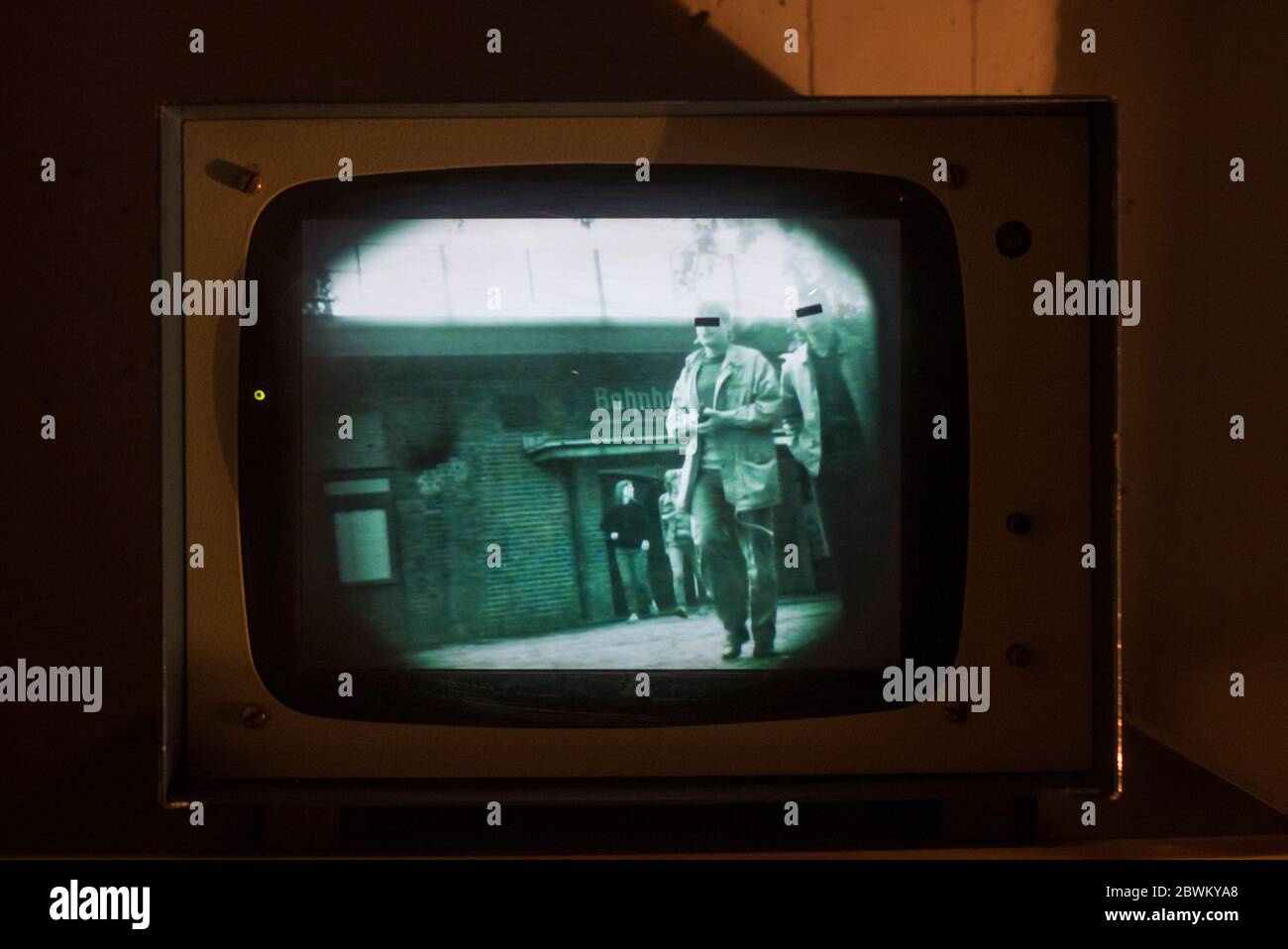 Surveillance camera footage shown at the DDR Museum in Berlin, Germany