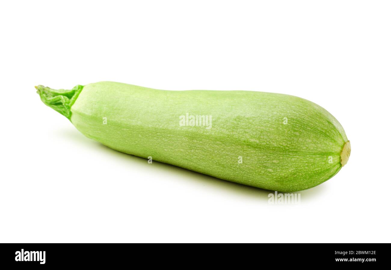 Fresh zucchini isolated on a white background Stock Photo