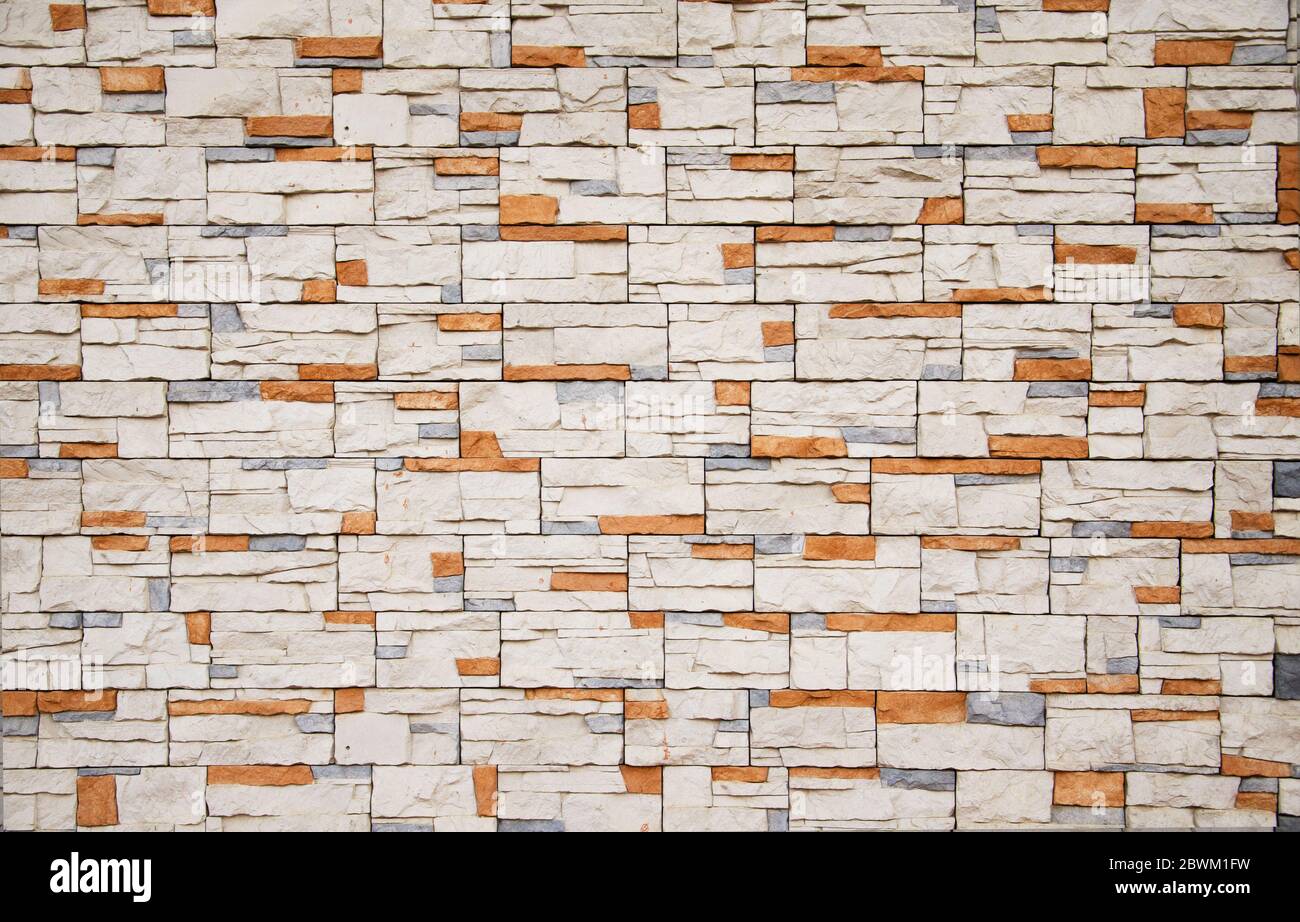 Colorful brick wall pattern, painted bricks as urban design texture background Stock Photo