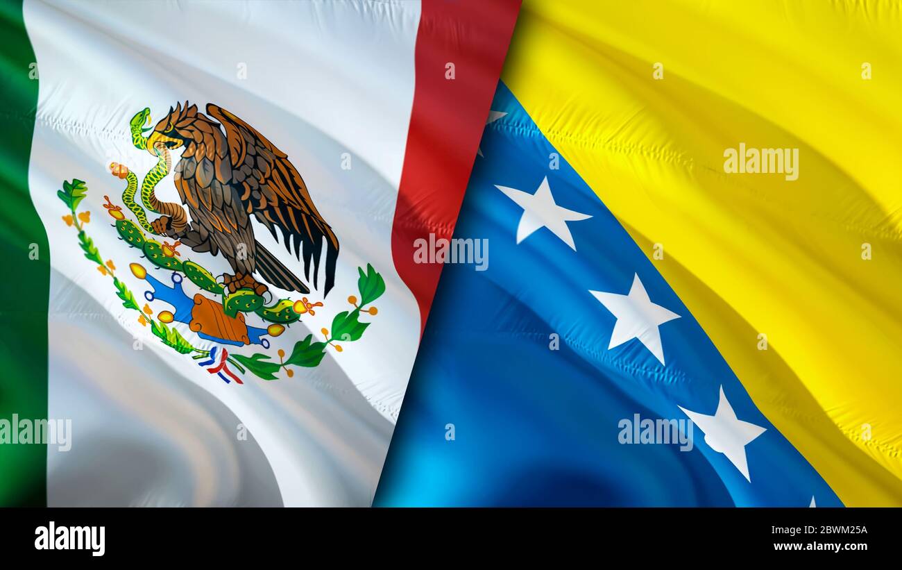 Mexico bosnia and herzegovina flag hi-res stock photography and images ...