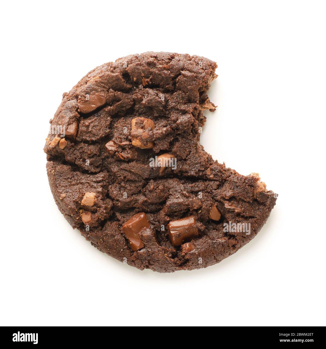 Chocolate chip cookie isolated on white Stock Photo