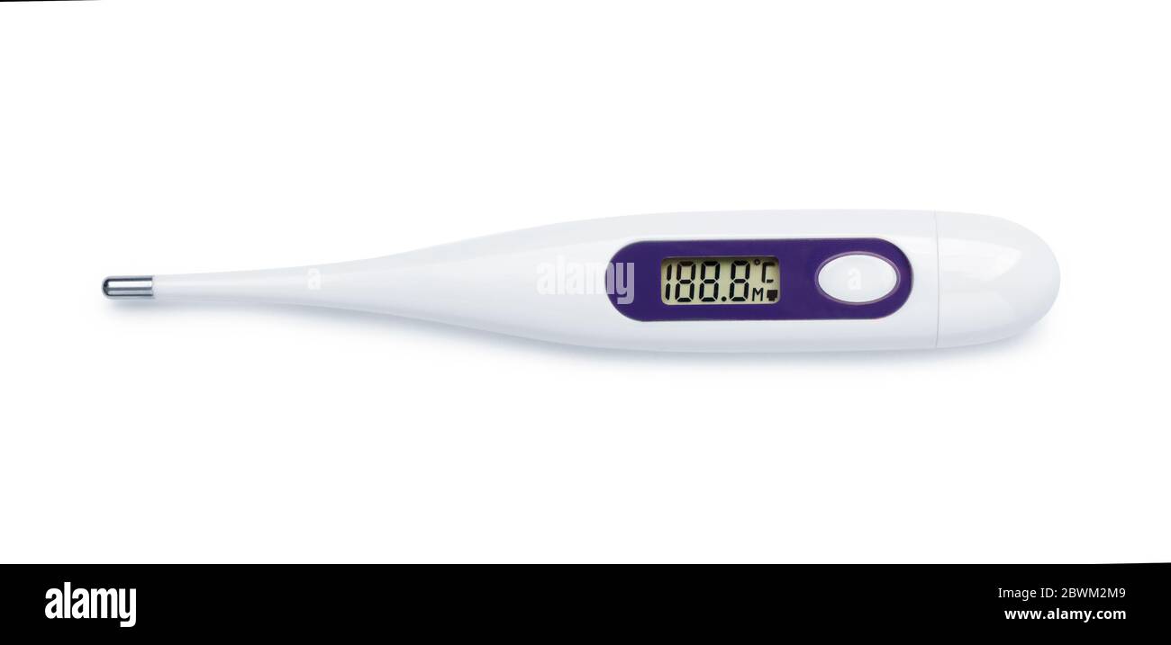 Digital electronic thermometer isolated on white background Stock Photo