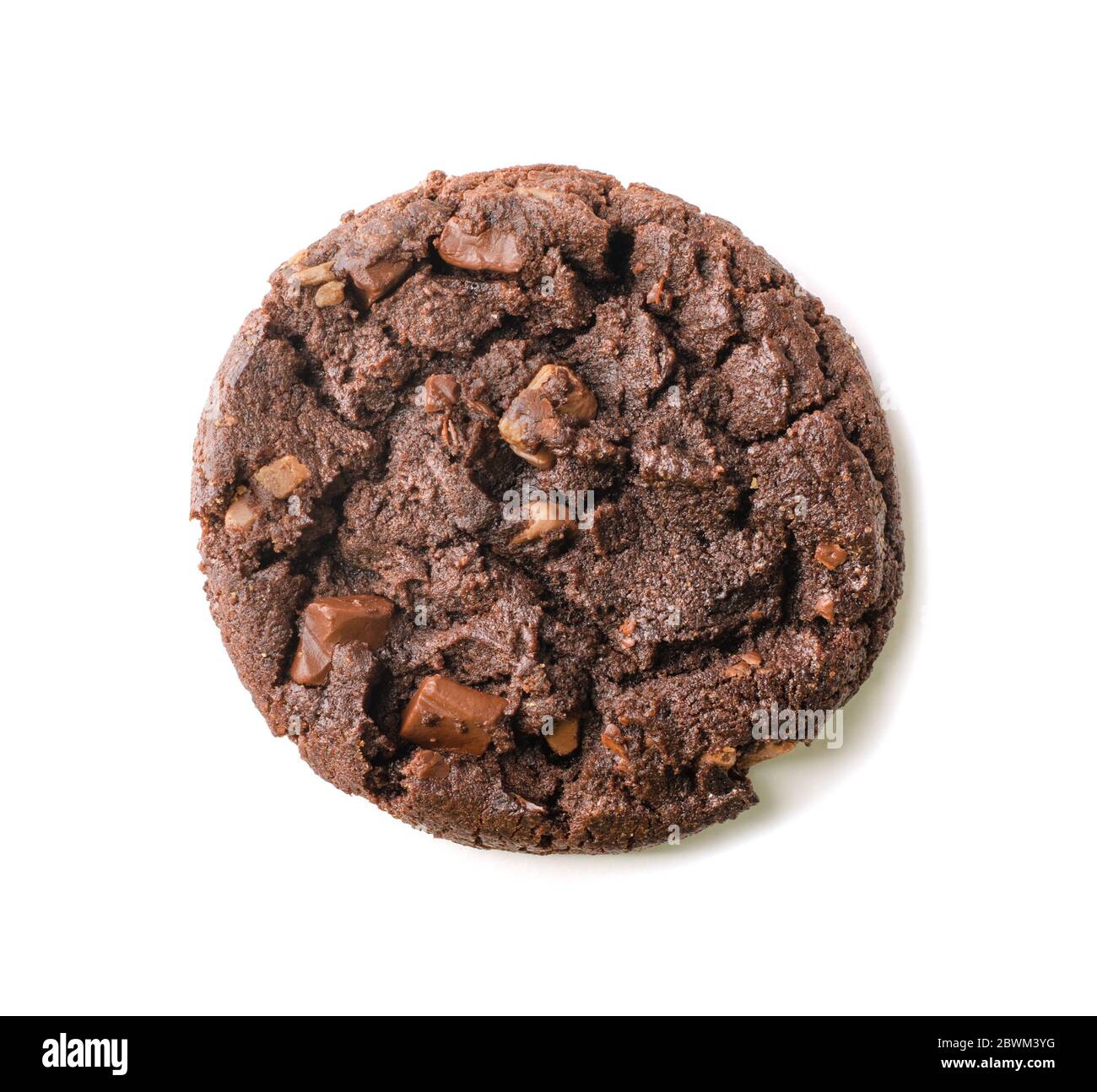 Chocolate chip cookie isolated on white Stock Photo
