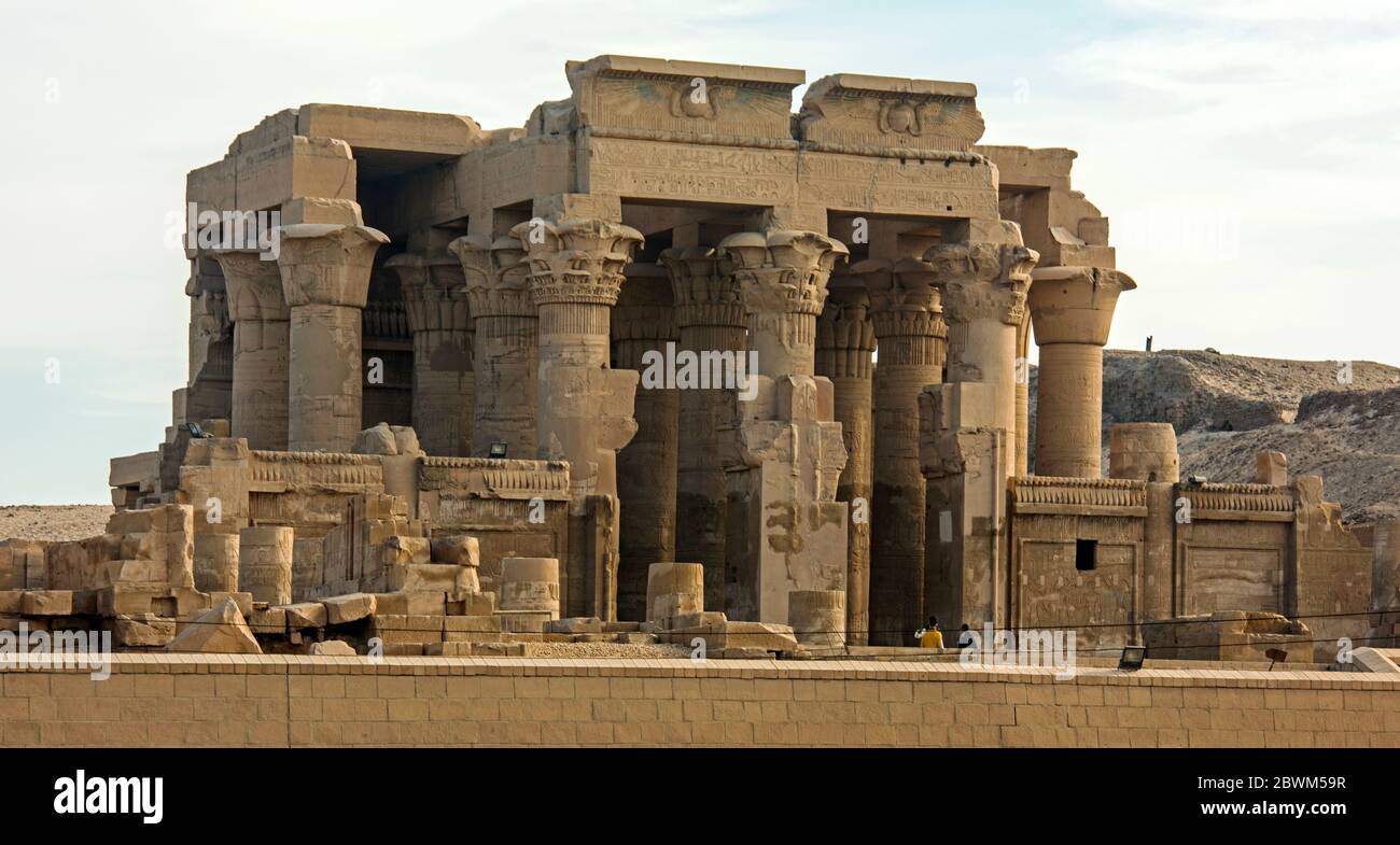 Ägypten, Kom Ombo (Kum Umbu), Doppeltempel von Kom Ombo Stock Photo