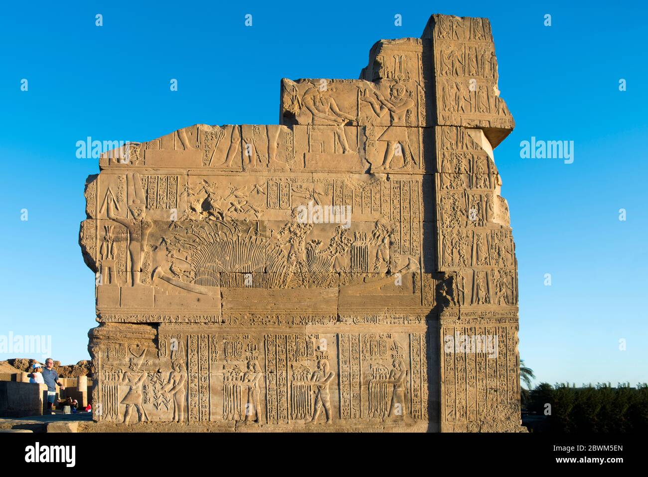 Ägypten, Kom Ombo (Kum Umbu), Doppeltempel von Kom Ombo, Reliefs Stock Photo