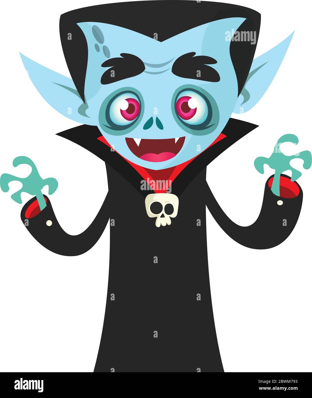 Cute cartoon vampire smiling. Vector illustration Stock Vector Image \u0026 Art  - Alamy, image size:1088x1390