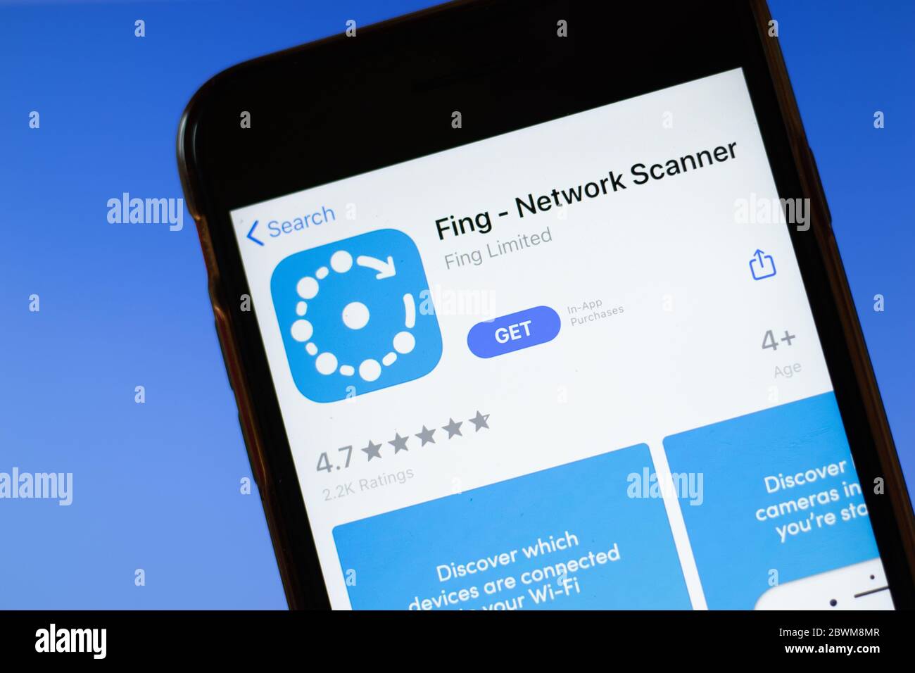 Moscow, Russia - 1 June 2020: Fing Network Scanner app mobile logo close-up  on screen display, Illustrative Editorial Stock Photo - Alamy