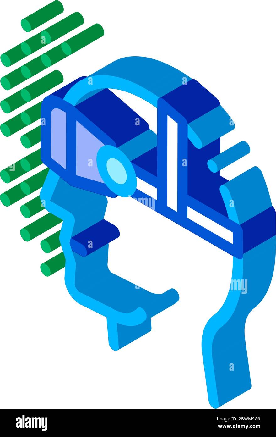 Virtual Artificial Intelligence isometric icon vector illustration ...