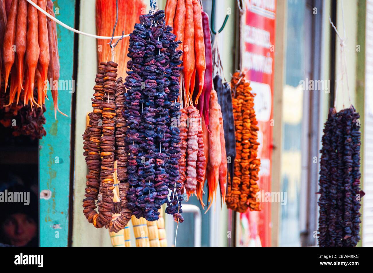 Tbilisi, Famous food Churchkhela traditional sausageshaped candy from the Tbilisi