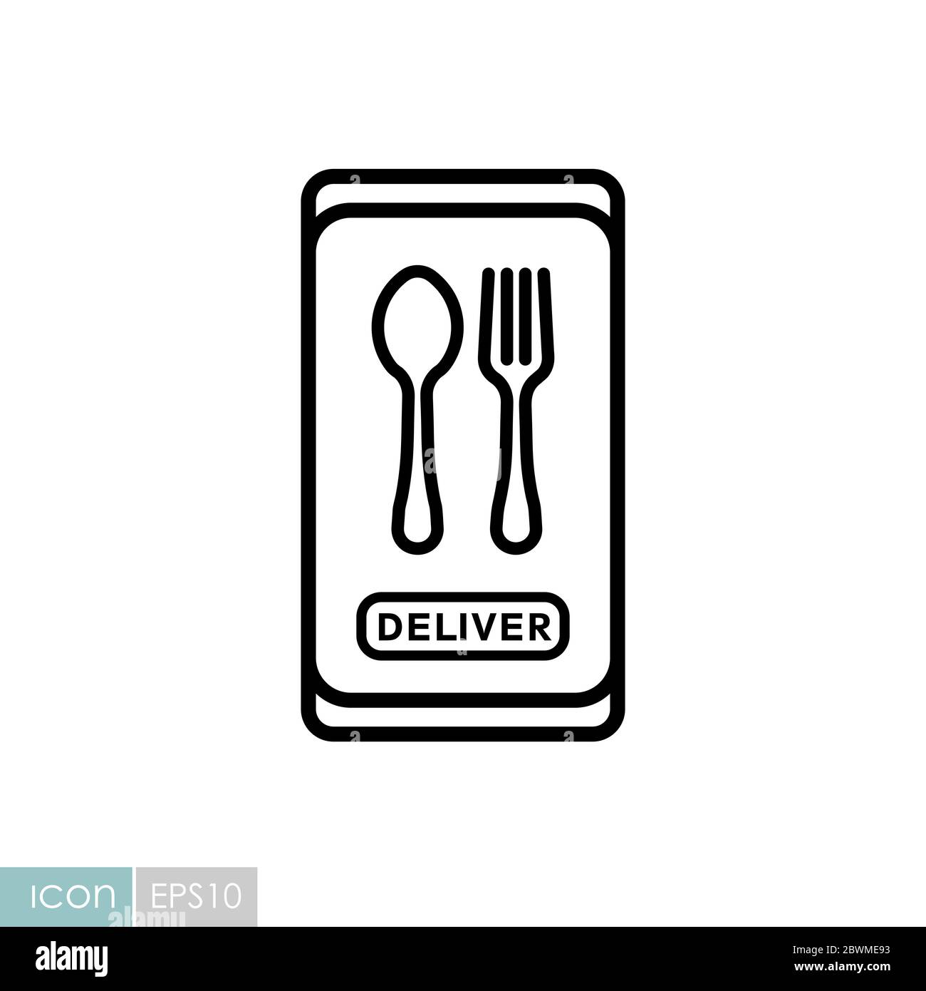 Fast food delivery service vector icon Stock Vector