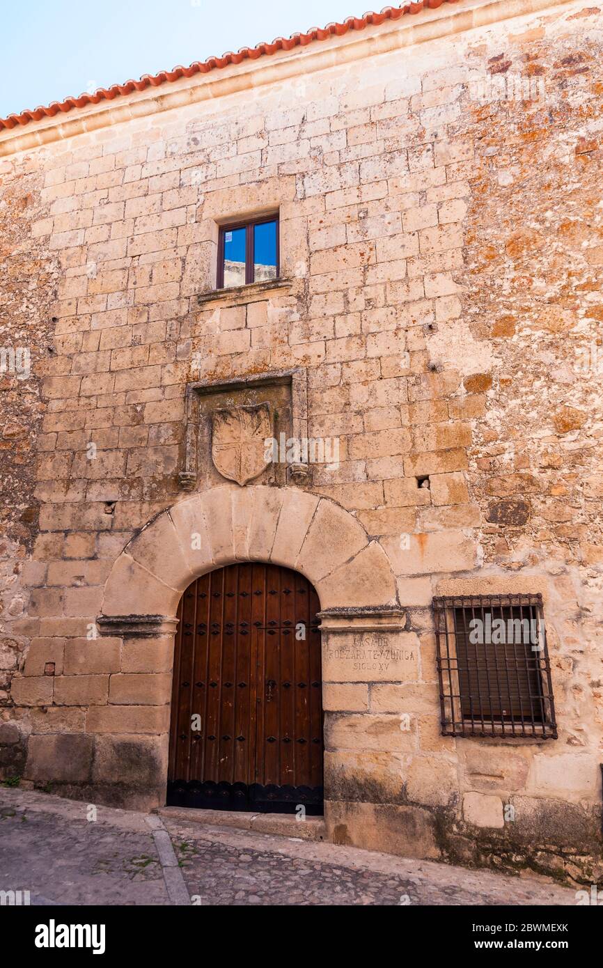 Casa de Rol Zarate y Zúñiga. Trujillo. Cáceres. Extremadura. España Stock  Photo - Alamy